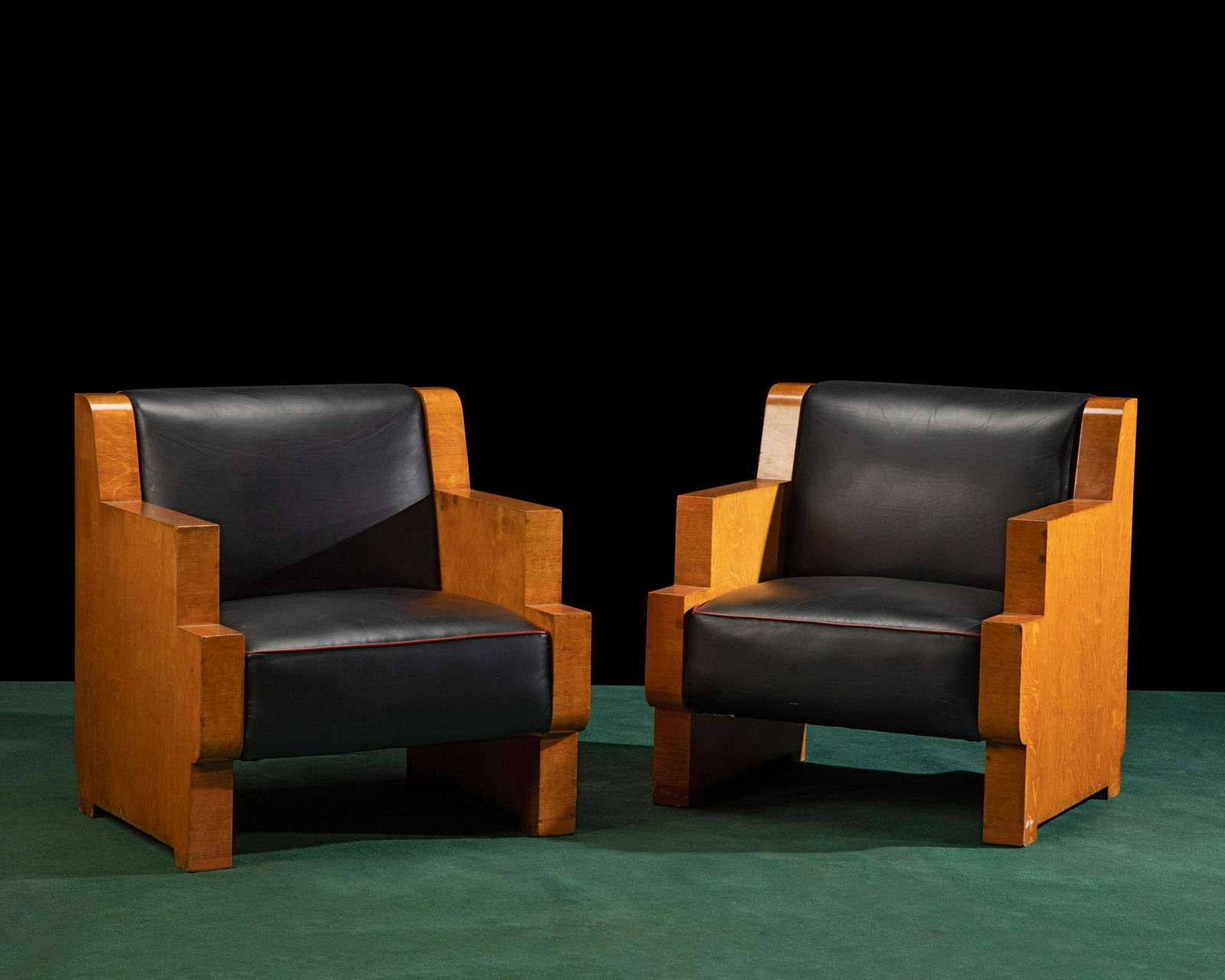 A pair of Art Deco club chairs (1 of 3)