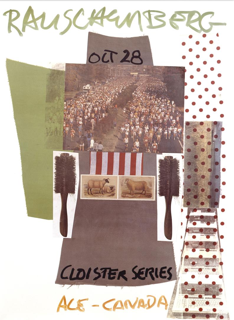 R. Rauschenberg - Ace Canada Cloister: This is a Lot of 1 piece; R. Rauschenberg - Ace Canada Cloister - Offset Lithograph Poster; Size: 50" x 36"; Issue Year: 1980; Unsigned; Condition: A/B; Stored: Bulk Rolled;***These are unframed poste