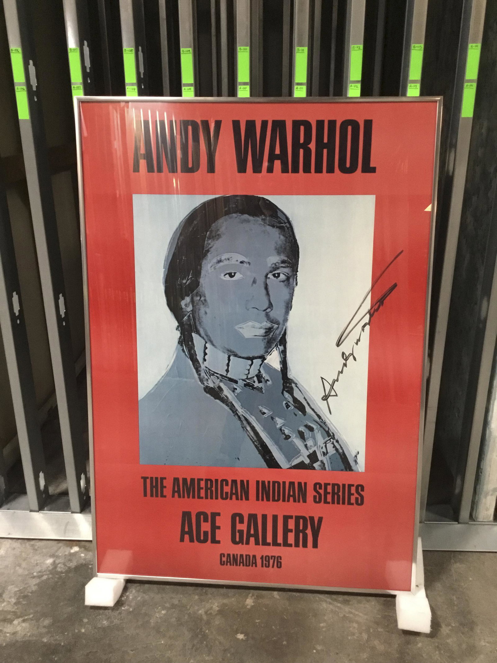 Andy Warhol - American Indian Series Red - Framed (Signed) (1 of 1)
