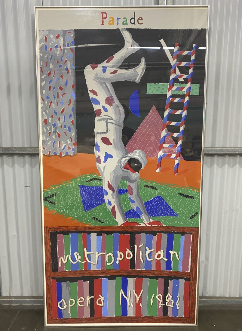 David Hockney - Parade, Metropolitan Opera, New York, 1981 - Framed (1 of 2)