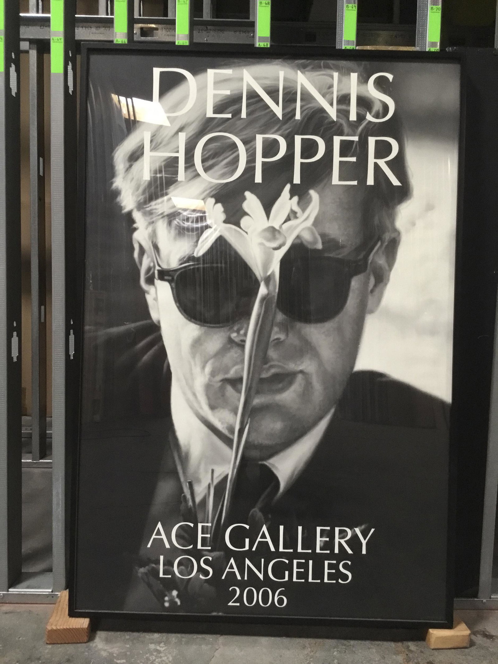 Dennis Hopper - Andy Warhol with Flower - Framed (Signed) (1 of 1)