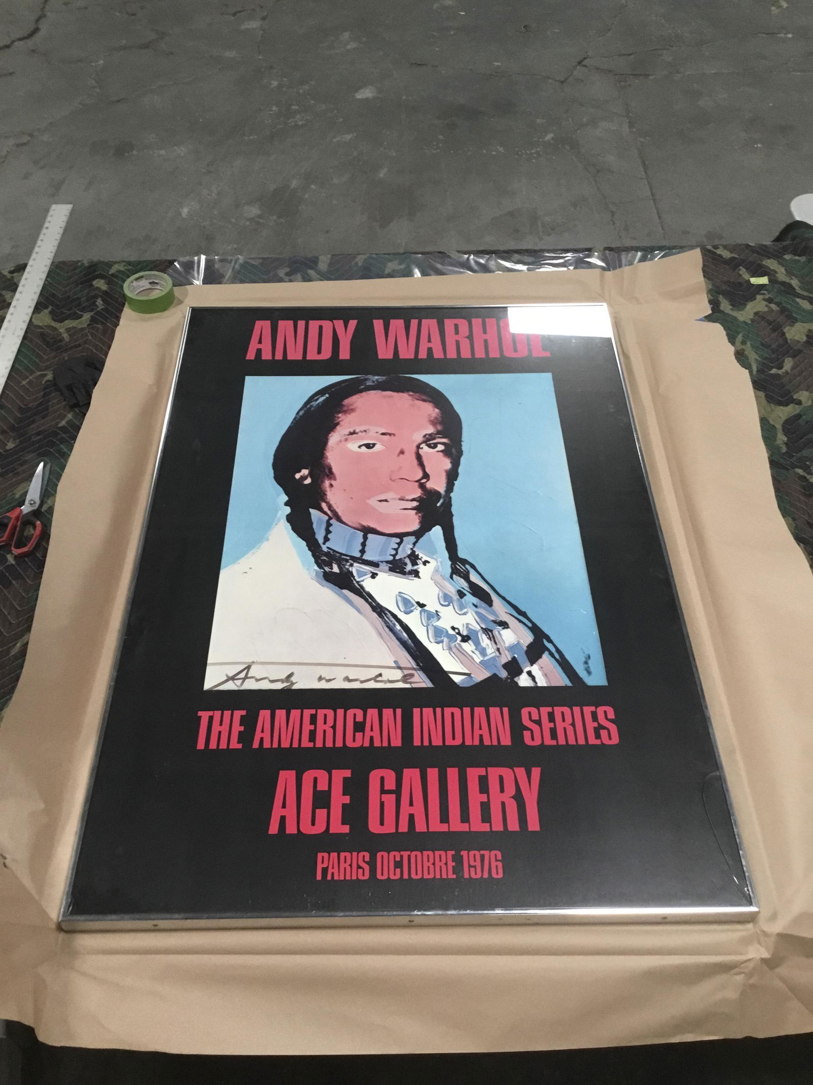 Andy Warhol - American Indian Series Black - Framed (Signed) (1 of 1)