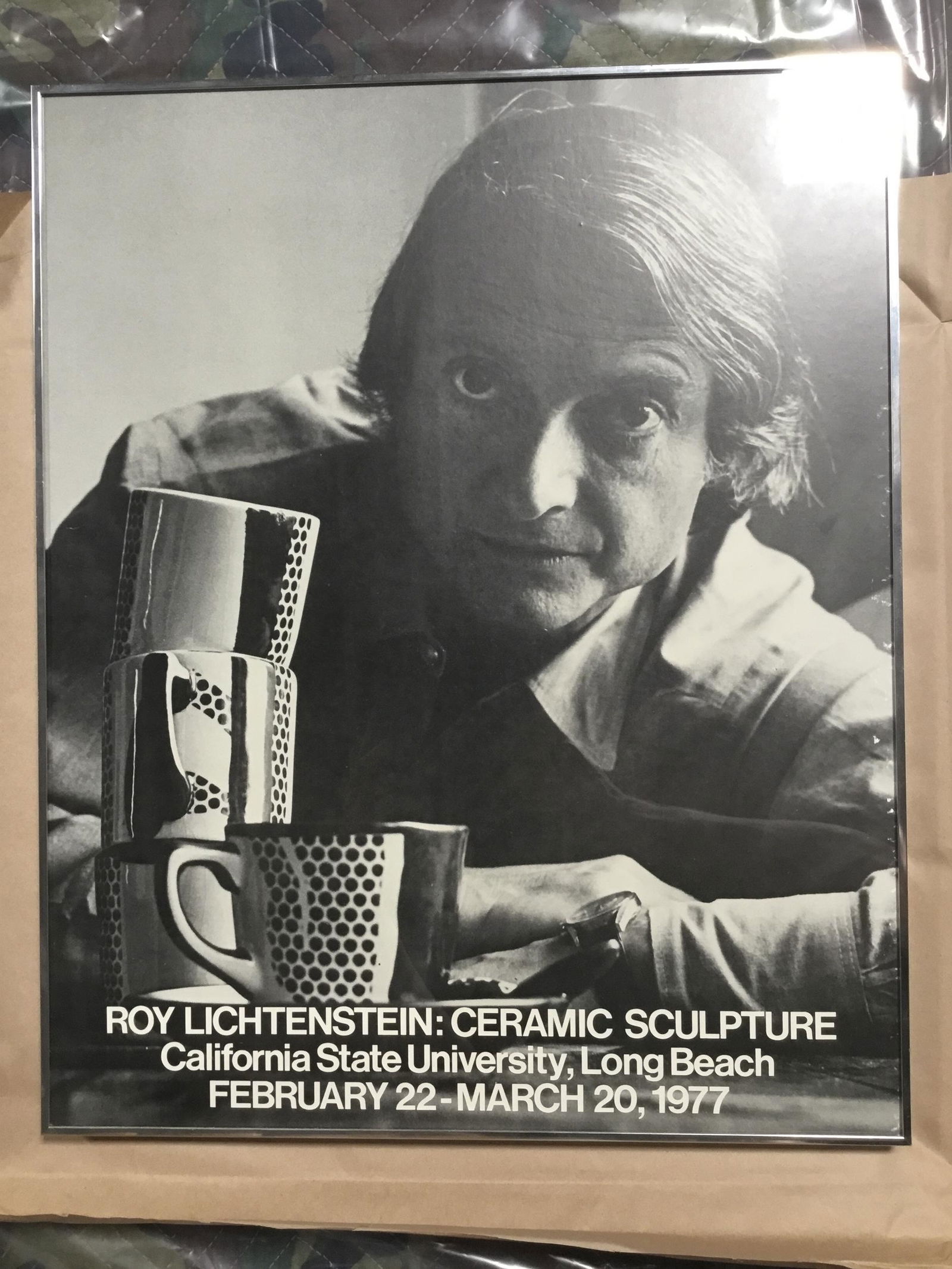 Roy Lichtenstein - Ceramic Sculpture CSULB (exhibition poster) - Framed (1 of 1)