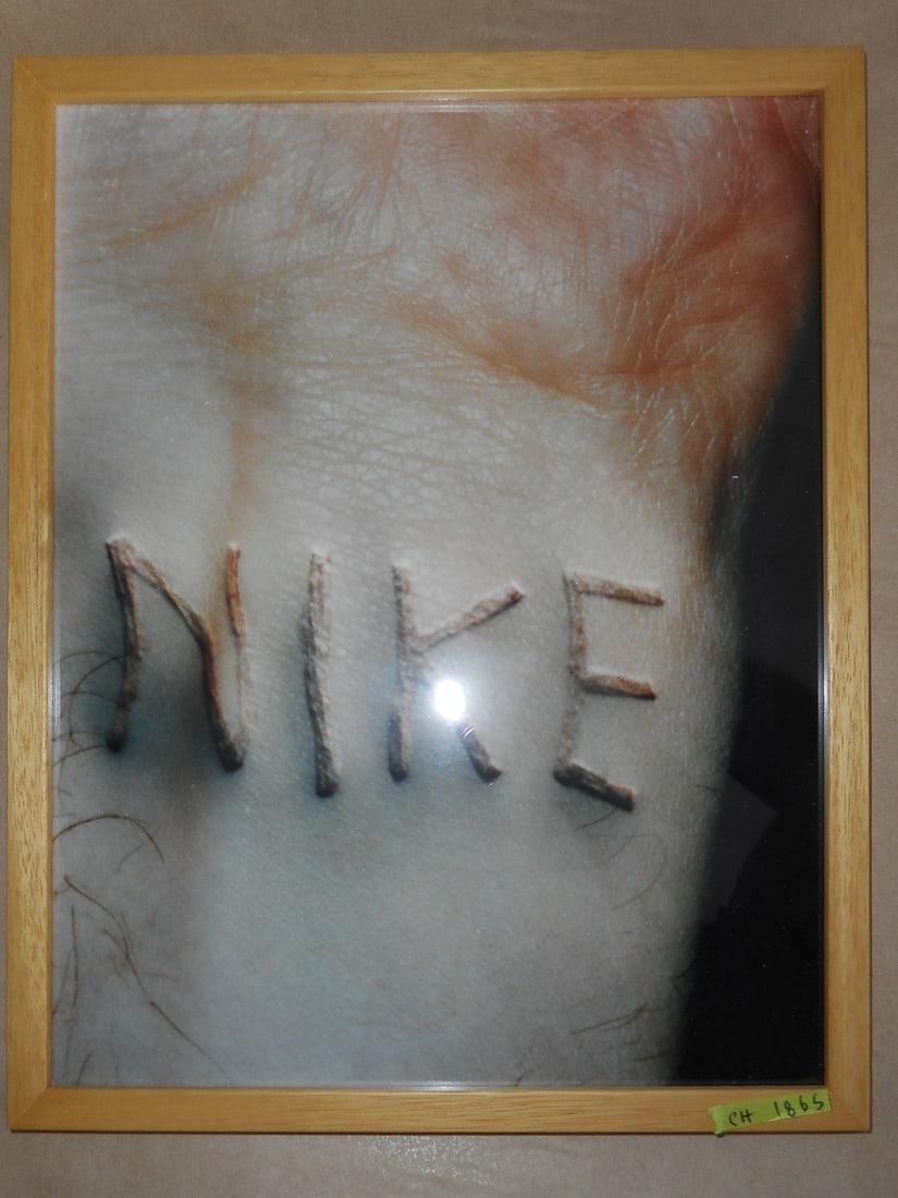 Daniele Buetti - Altered Photo On Masonite, 'Nike' (1 of 1)