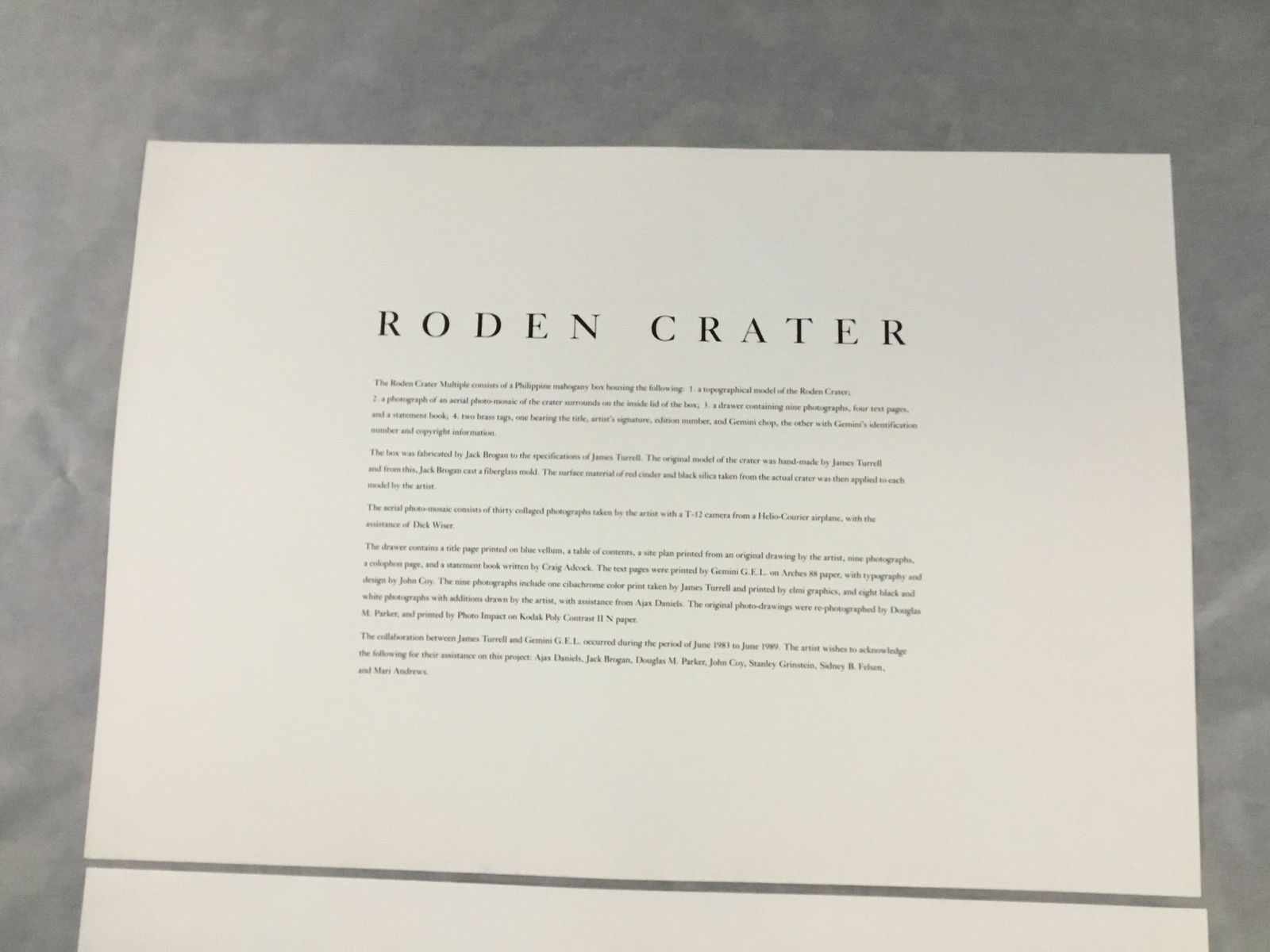 James Turrell - Ink on paper, 'Unknown Title' (1 of 1)