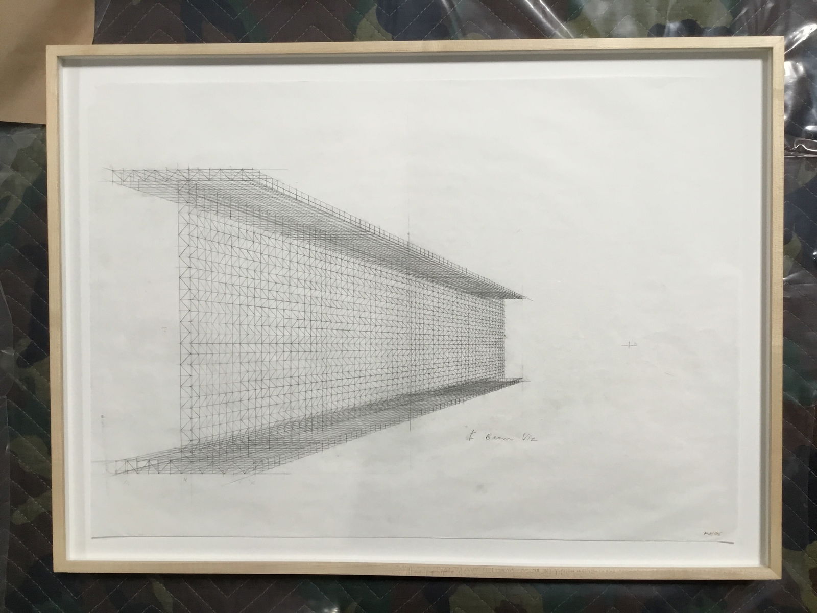 Matt Hope - Drawing on paper, 'I Beam Vis' (1 of 1)