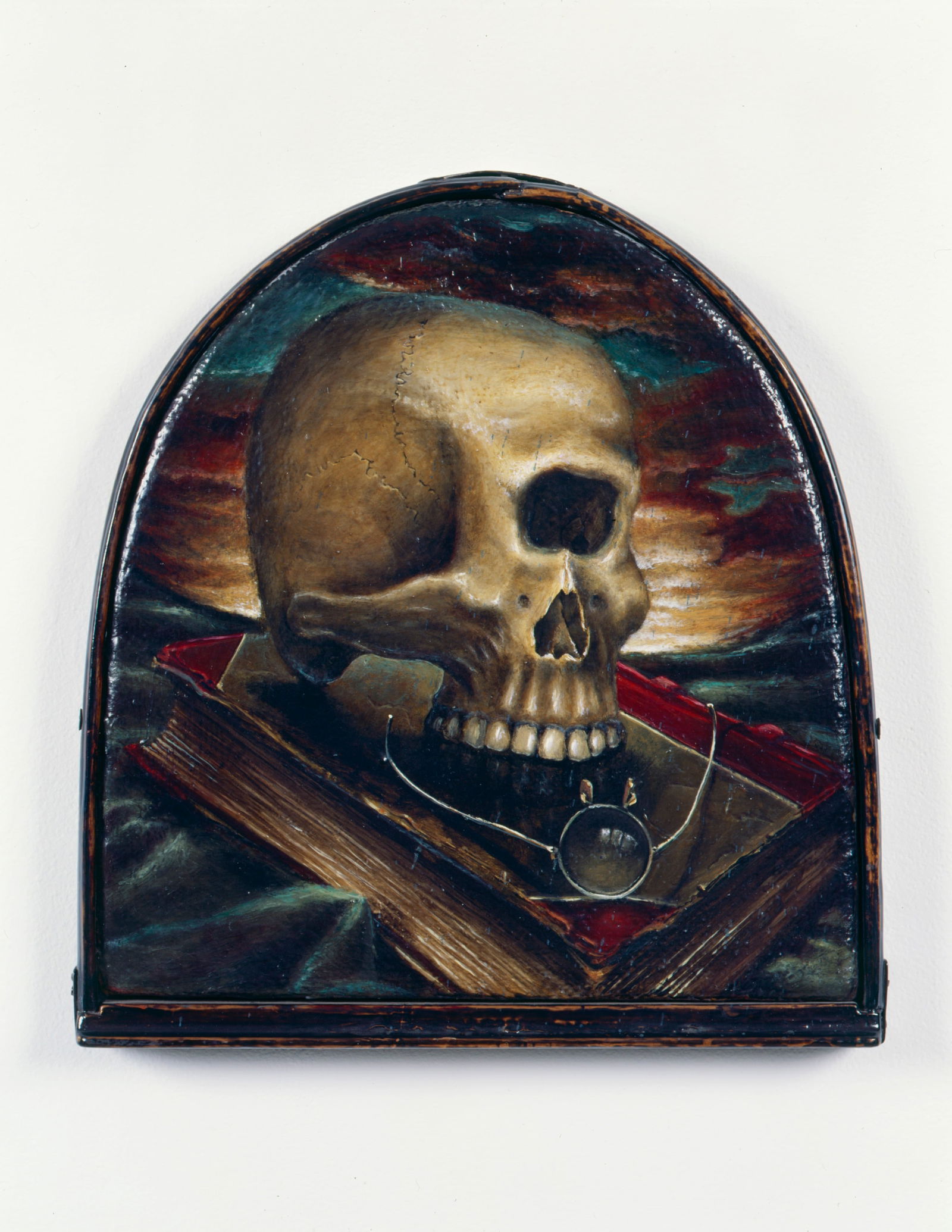 Tim Hawkinson - Oil on found wood, 'Cyclopse Skull' (1 of 1)