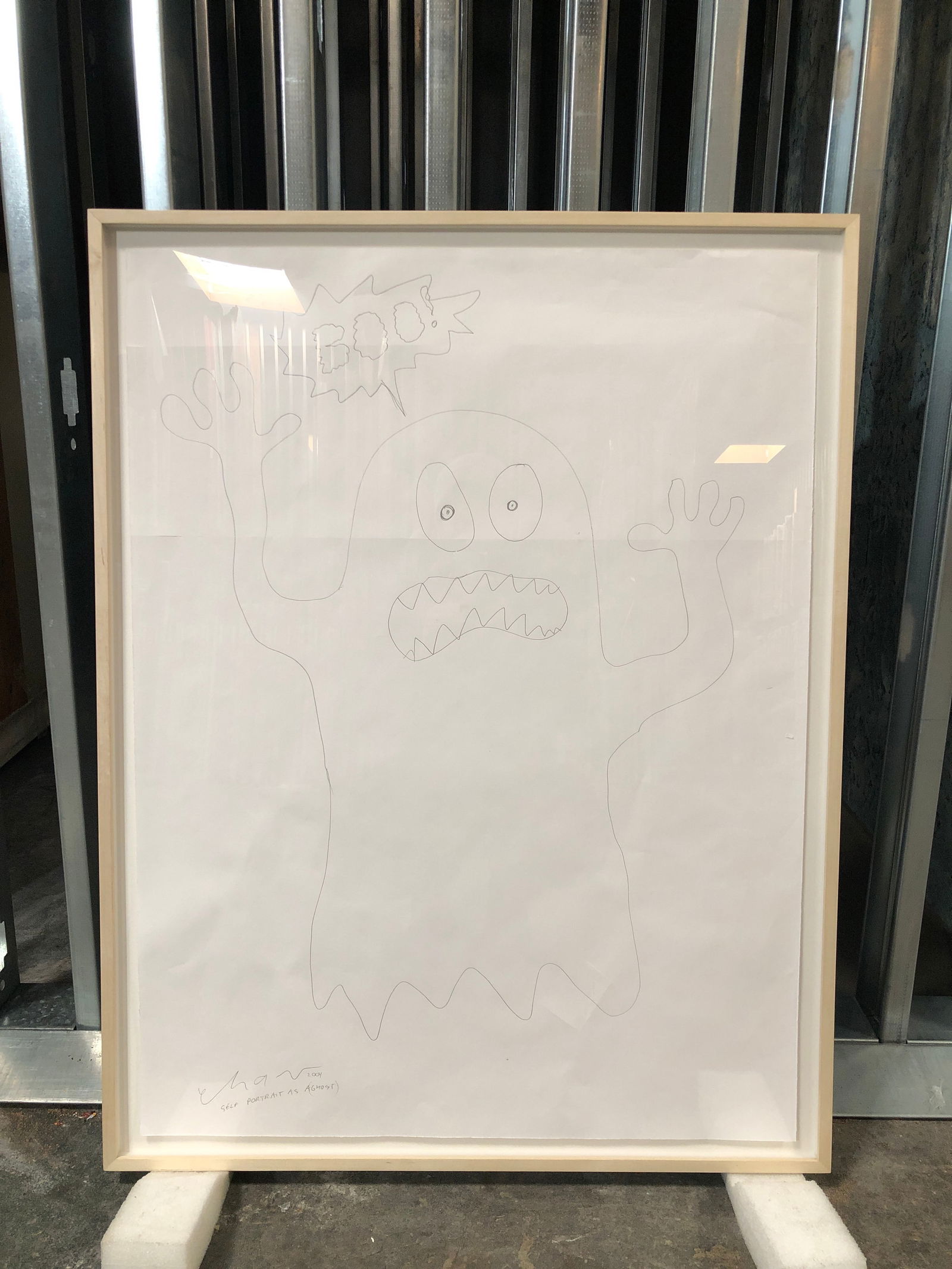 Unidentified Artist - Graphite on paper, 'Self portrait as a (ghost)' (1 of 1)