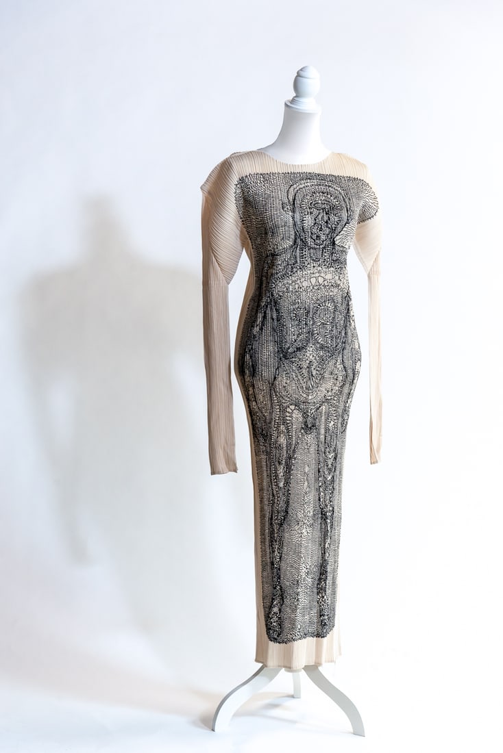 Issey Miyake - Bathtub Generated Lace Dress - Long Sleeved, 'Pleats Please Collaboration - Guest (1 of 1)