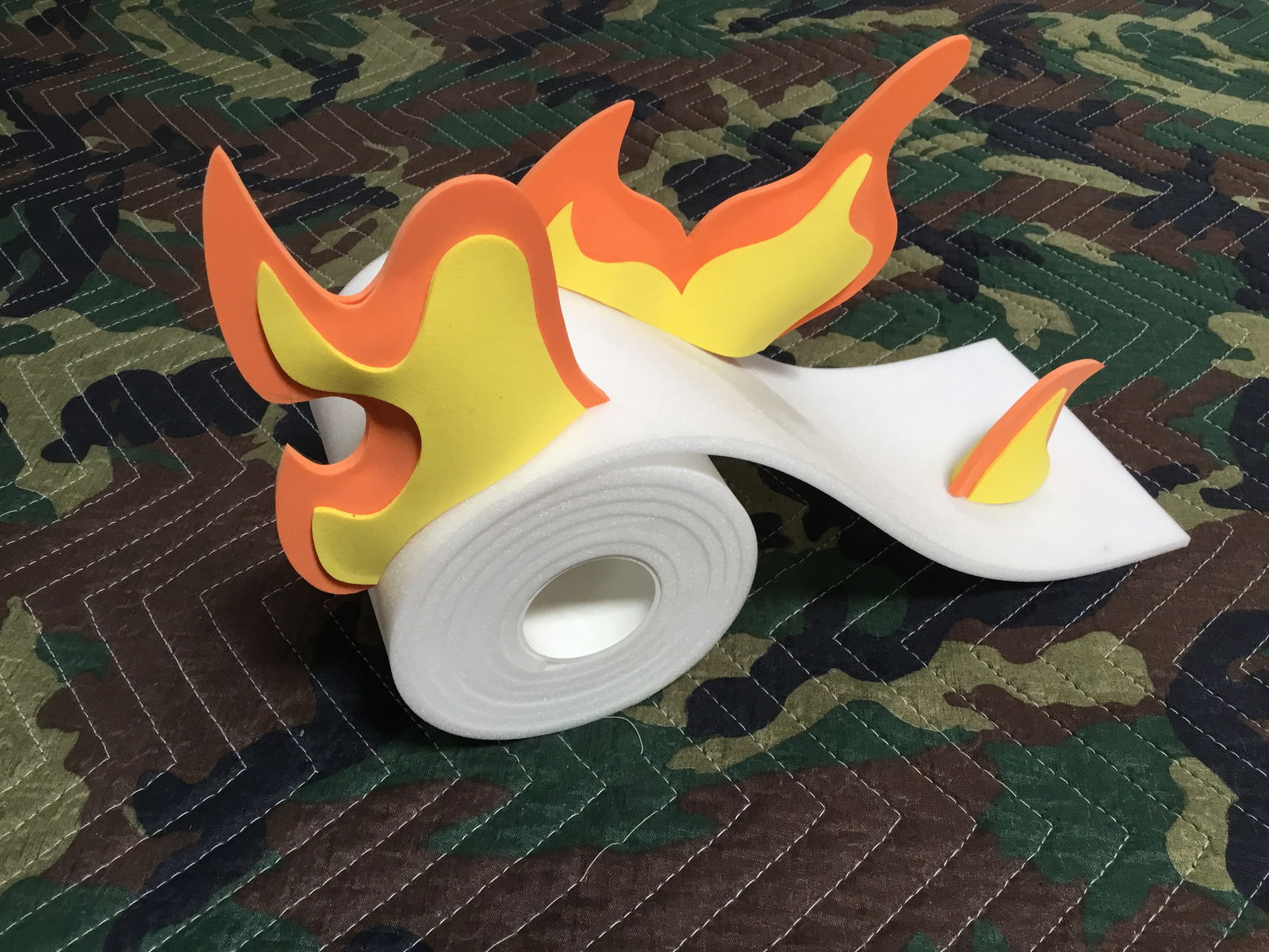 Vincent James - Styrofoam and Acrylic, 'Flaming Toilet Roll' (1 of 1)