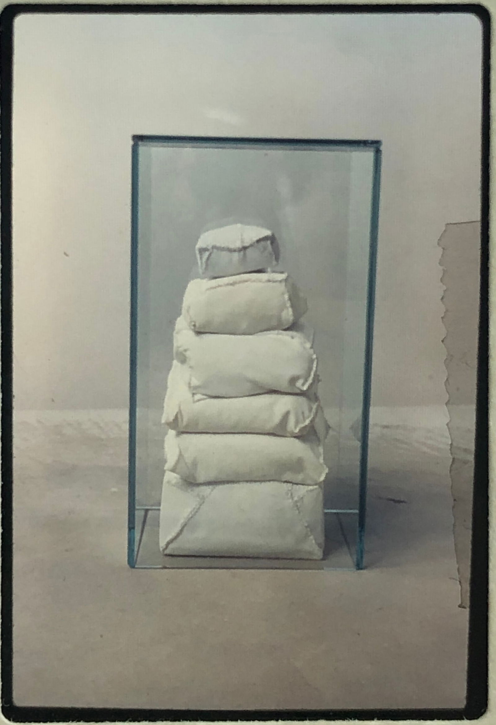 China Adams - Artist's Burdensome Possessions, Tarp, Dental Floss, Under Glass, 'Box #21' (1 of 1)