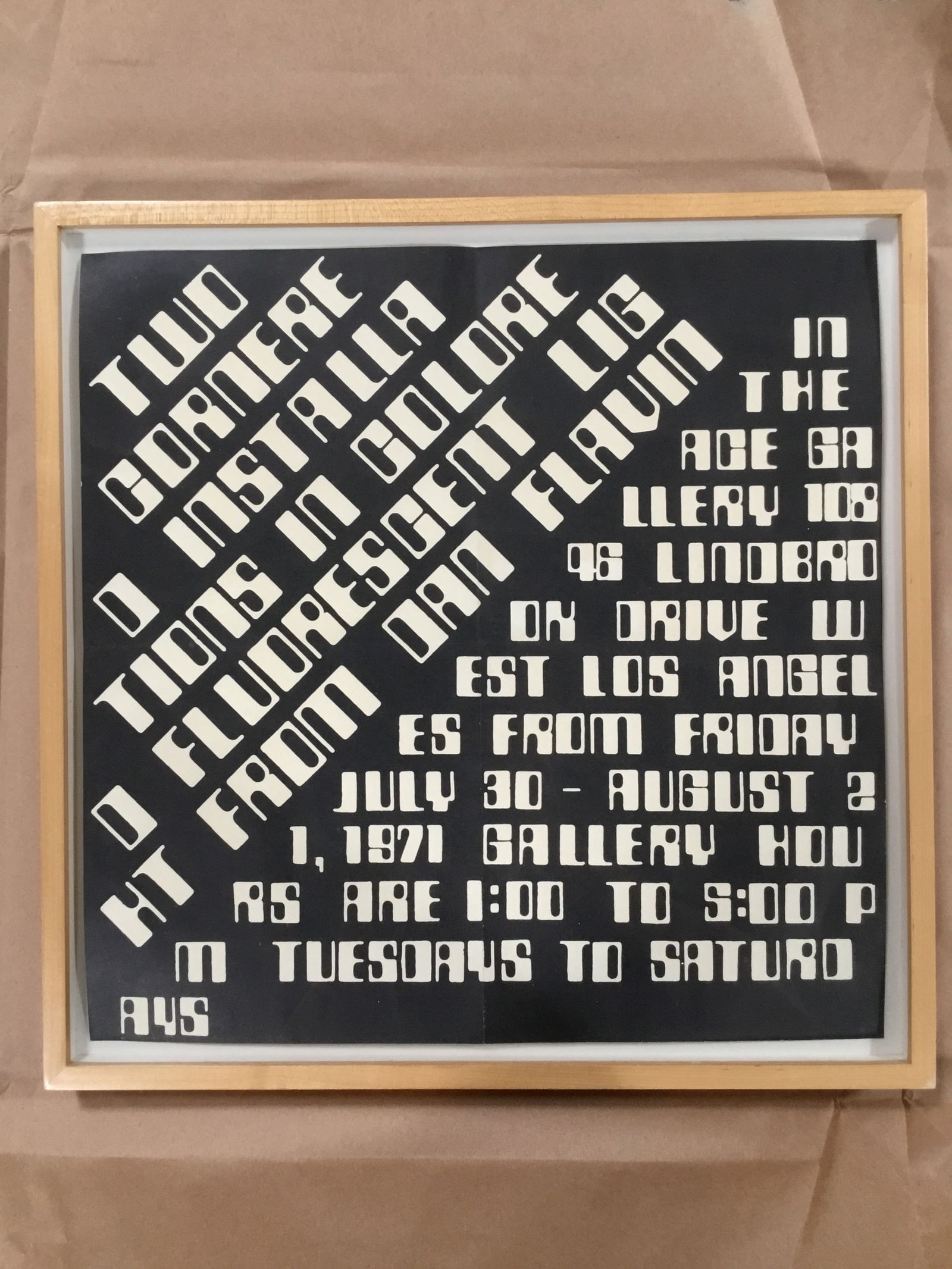 Dan Flavin - poster, 'Untitled (exhibition poster)' (1 of 1)