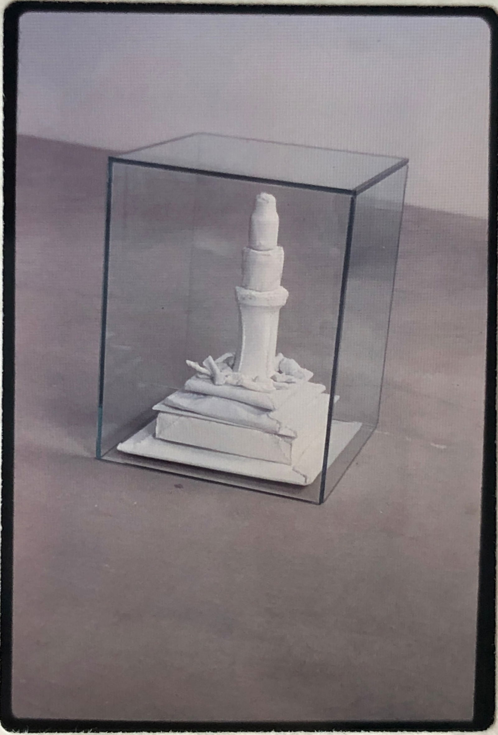 China Adams - Artist's Burdensome Possessions, Tarp, Dental Floss, Under Glass, 'Box #24' (1 of 1)