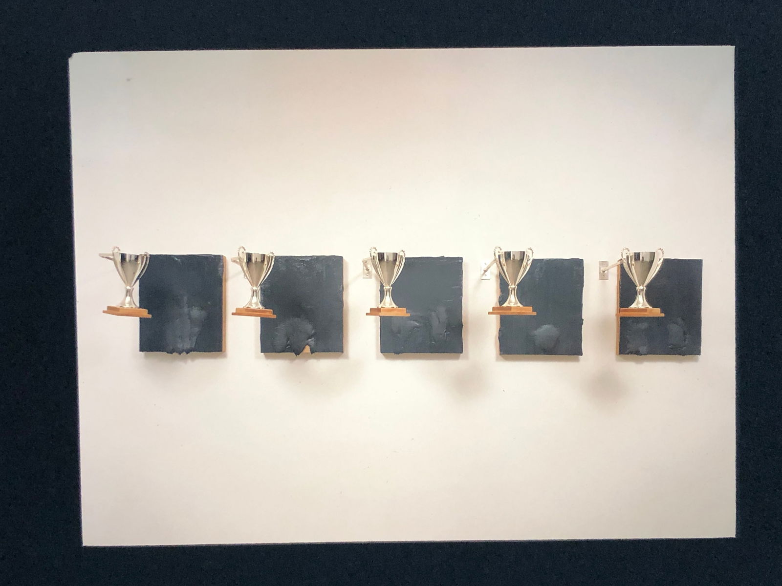 Pauline Stella Sanchez - Oil on Maple, Silver Plated Trophies, 'Run Over V' (1 of 1)