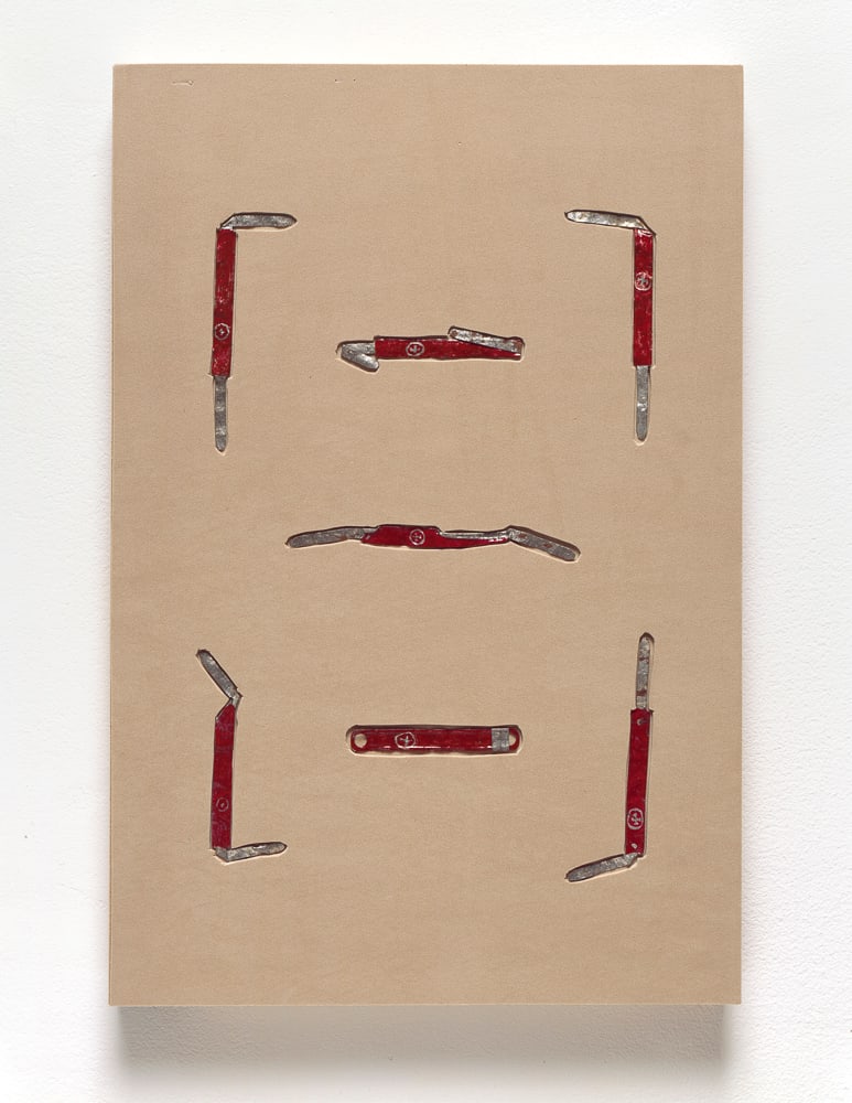 Tim Hawkinson - Found Binder Clips and Craft Paper on Foam on Panel, 'S.A.K Comp. 6': Tim Hawkinson - Found Binder Clips and Craft Paper on Foam on Panel, 'S.A.K Comp. 6' Date: 2004 Dimensions: 17.5 x 11.5 in Condition: Artwork in excellent condition (Please see terms & conditions for