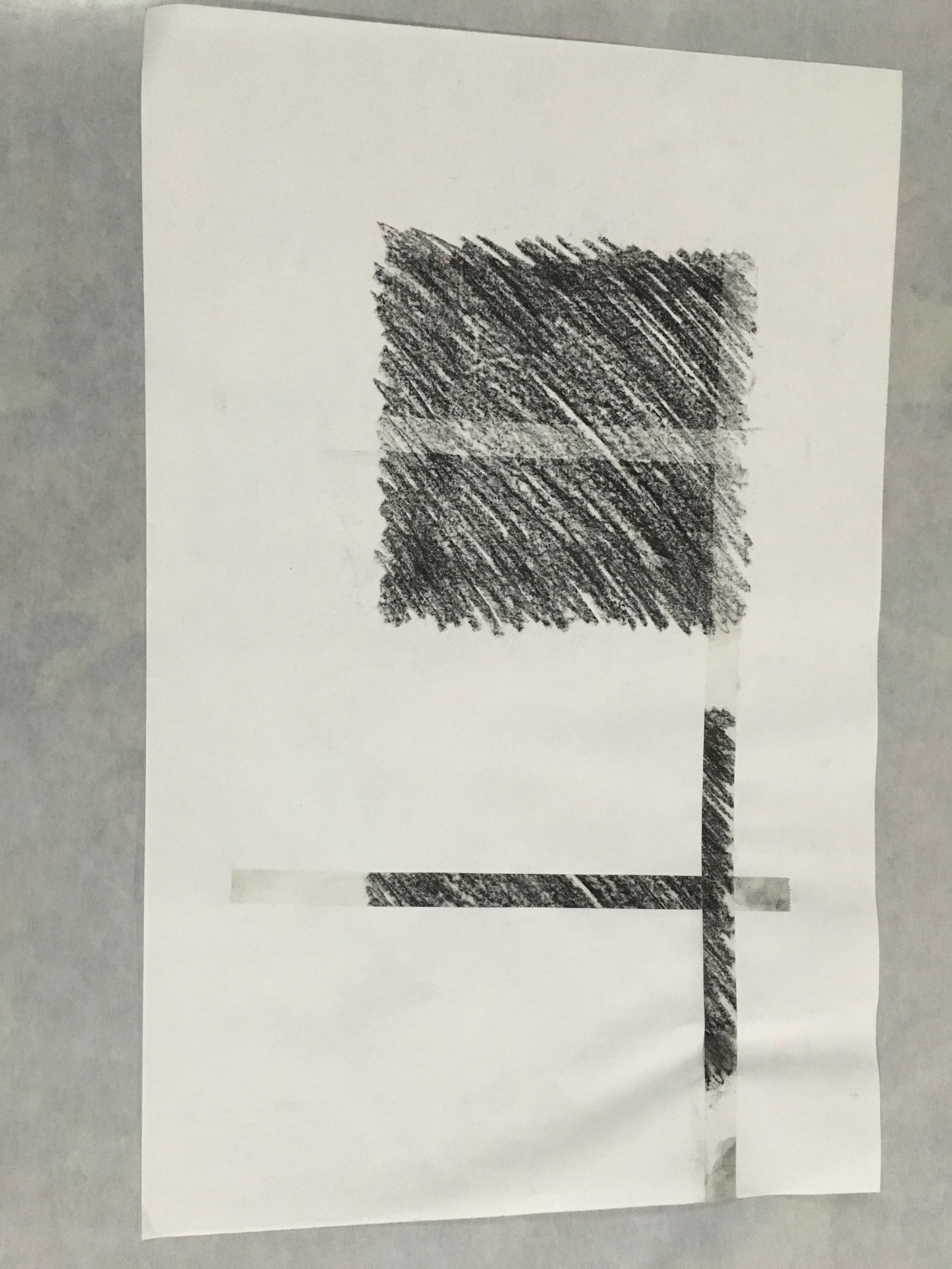 Unidentified Artist - Graphite on paper, scotch tape, 'Unknown Title' (1 of 1)