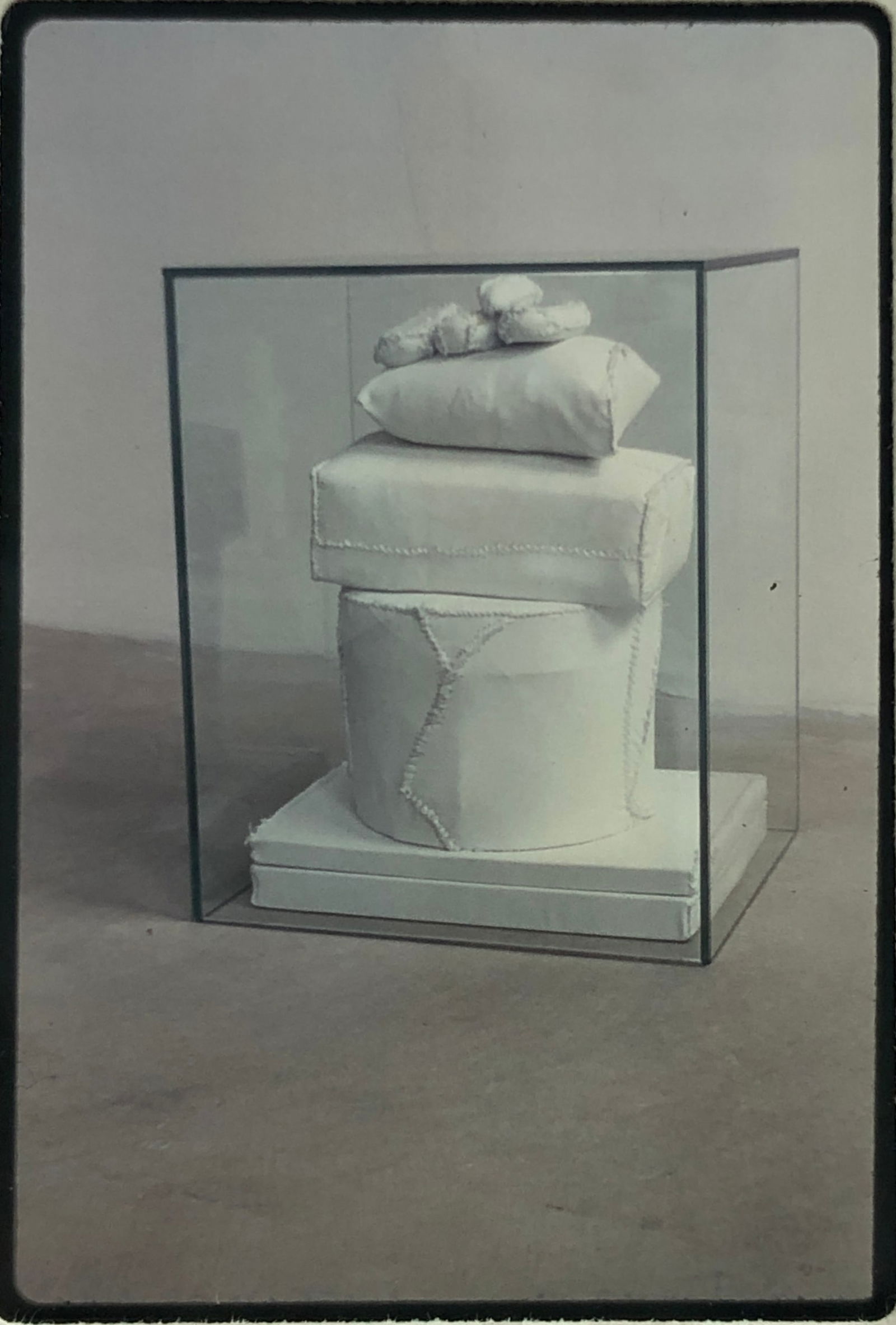 China Adams - Artist's Burdensome Possessions, Tarp, Dental Floss, Under Glass, 'Box #38' (1 of 1)