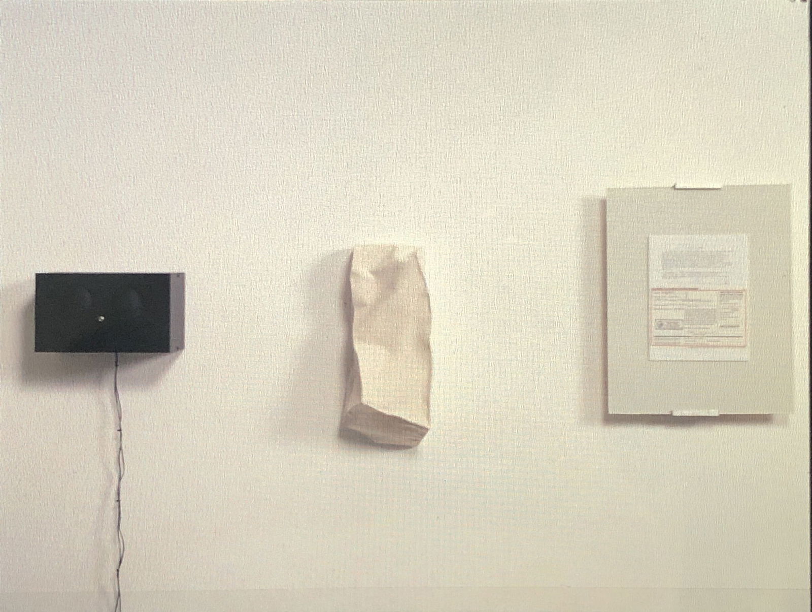 China Adams - Canvas, Unwaxed Dental Floss, Audio Equipment, Framed Notary, 'Painting Without Paint: (1 of 1)