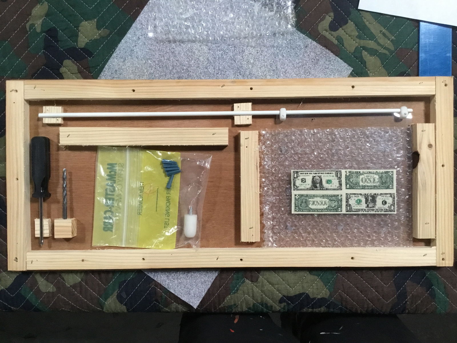 Chris Taggart - Dollar Bill, Glue, Plastic, 'Another Three Dollars ' (1 of 1)