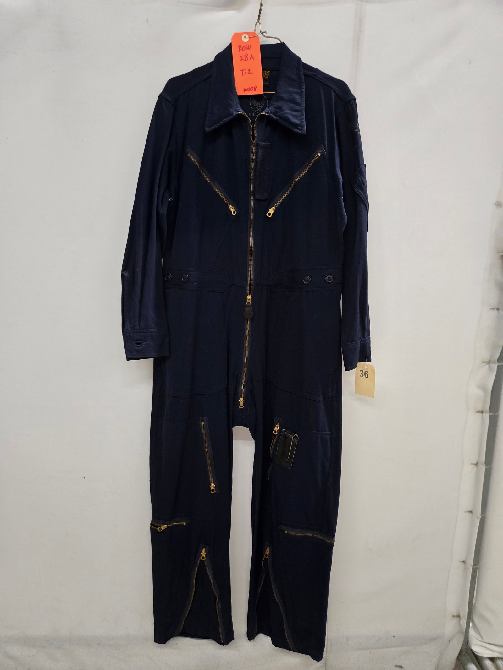 US Air  Force L blue wool flight suit. Marked to US Air Force on left shoulder and inside collar. (1 of 7)
