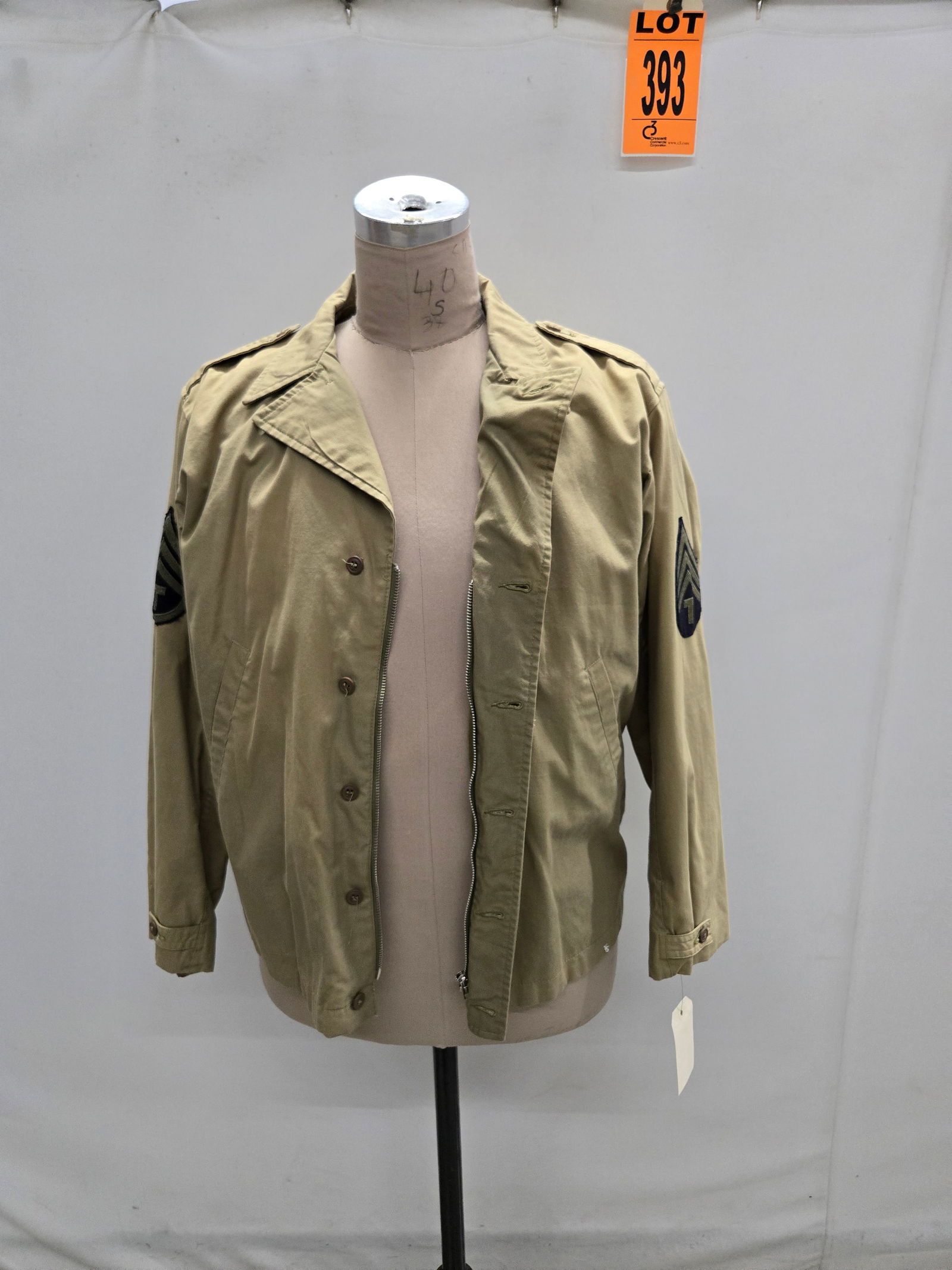 Studio made m41 field jacket in size  42 with technical sergeant chevrons. Featured in SAVING (1 of 8)