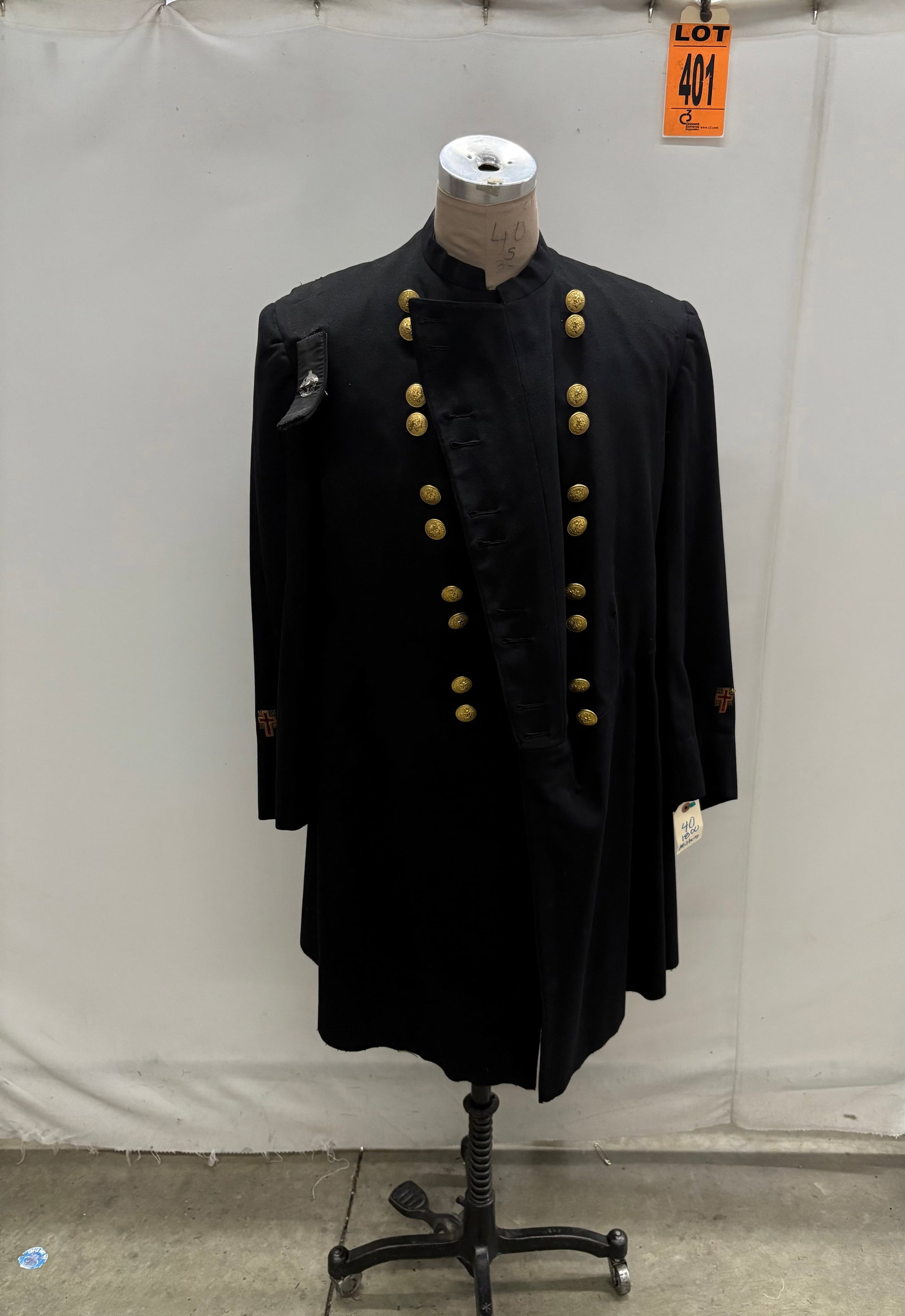 Western Costume Co. Jacket with "Duke" Label, 1950s. Tan and plaid long jacket with Western Costume: Western Costume Co. Jacket with "Duke" Label, 1950s. Tan and plaid long jacket with Western Costume Co. Hollywood label inside, handwritten "Duke," chest 42, sleeve 18½. Additional production t