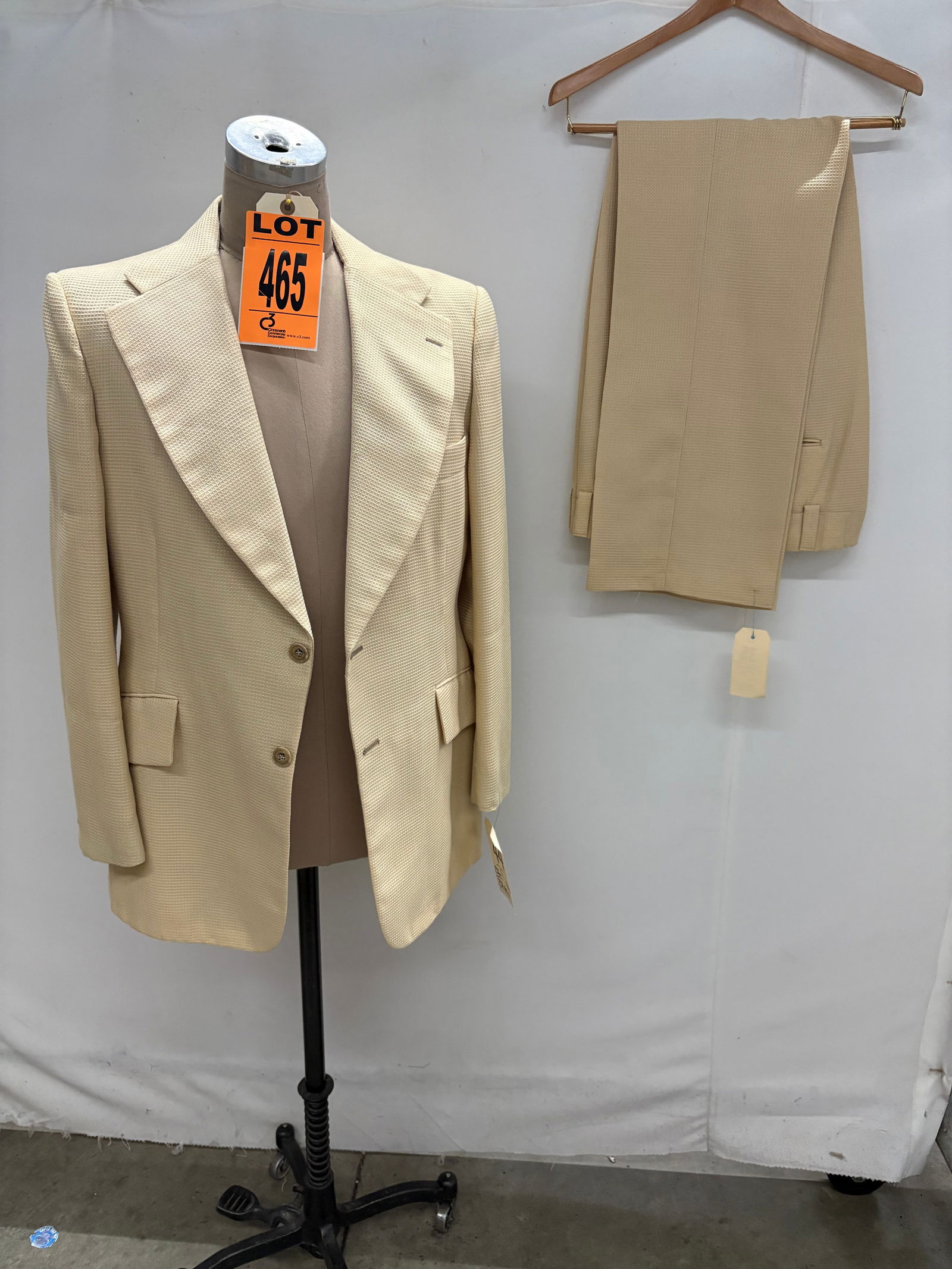 2-Piece GIVENCHY 1970's Suit Set, Jacket Size 44R, Pants Size 36 / 31, single breasted, two front: 2-Piece GIVENCHY 1970's Suit Set, Jacket Size 44R, Pants Size 36 / 31, single breasted, two front button, notch lapel, single breast and double side flap pockets IMPORTANT NOTE TO BIDDERS: We are not