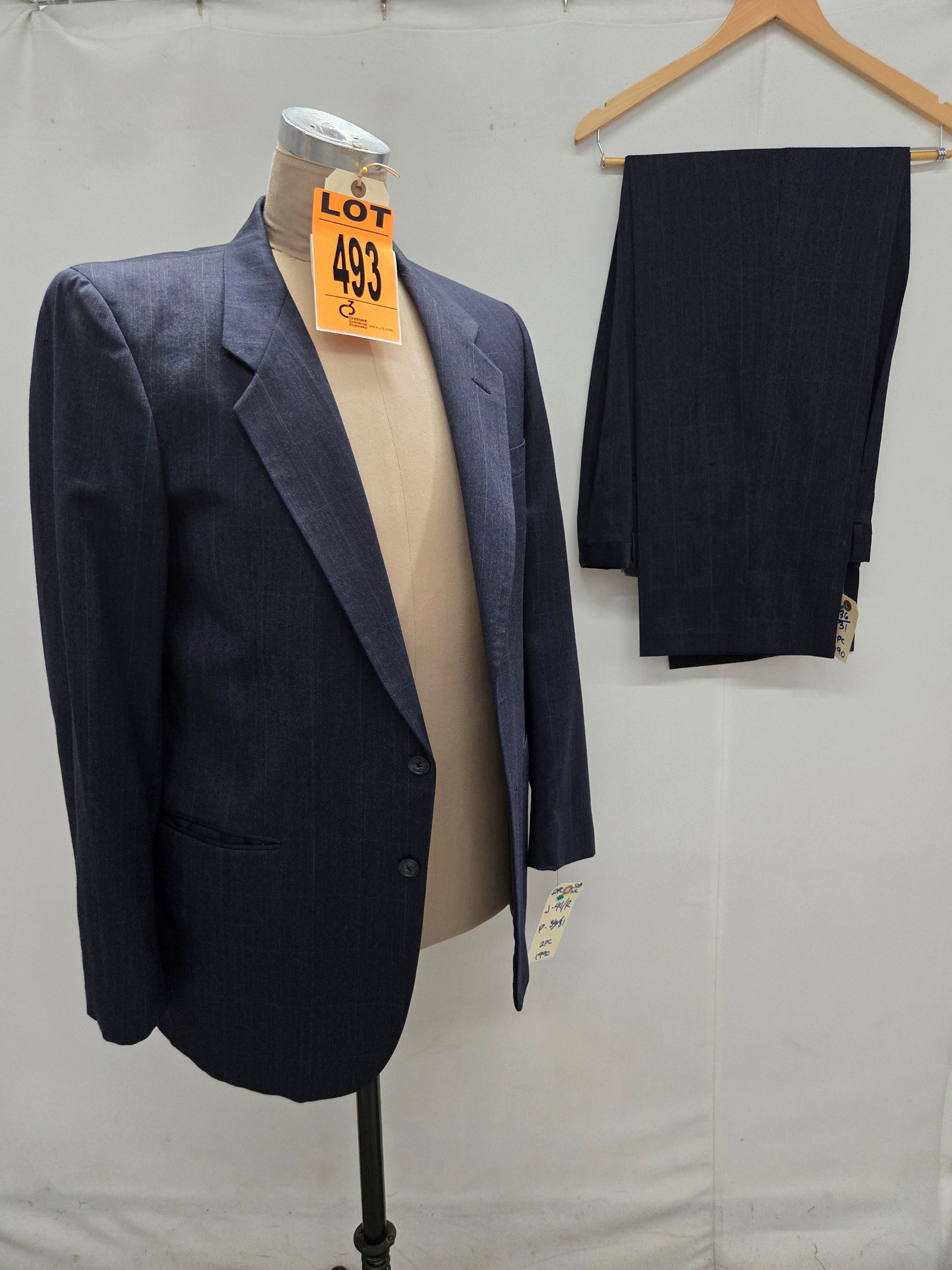 2-Piece GIVENCHY Suit Set: 2-Piece GIVENCHY Suit Set IMPORTANT NOTE TO BIDDERS: We are not an auction gallery but a liquidator retained by CRC as they wind-down operations. As such, we cannot offer the same time allowances for
