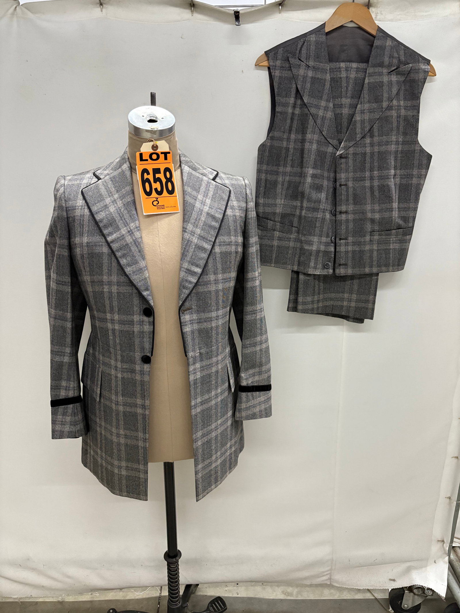 3pc Suit for Mr. Vic Marrow, with Jacket, Vest, Pants. Custom Cotroneo Costume. (1 of 13)
