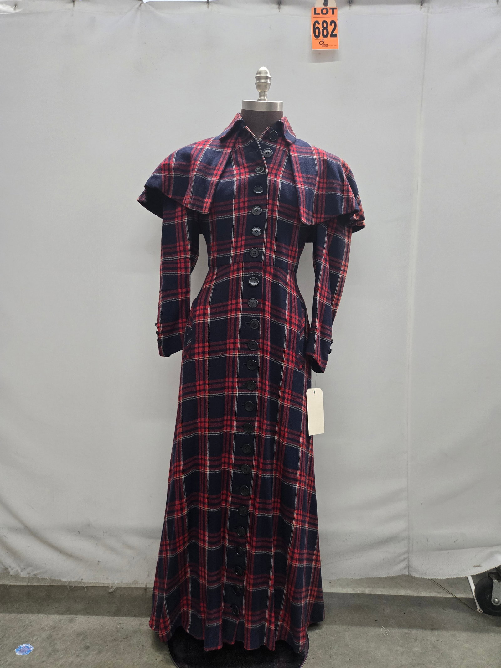 Vintage Prairie Dress, Size 34 Bust, 28 Waist, Full Hips. Tag reads "Marjorie Reynolds, Western: Vintage Prairies Dress, Size 34 Bust, 28 Waist, Full Hips. Tag reads "Marjori Reynolds, Western Costume Co." Note that items attributable to celebrities and productions are believed to be accurate bas