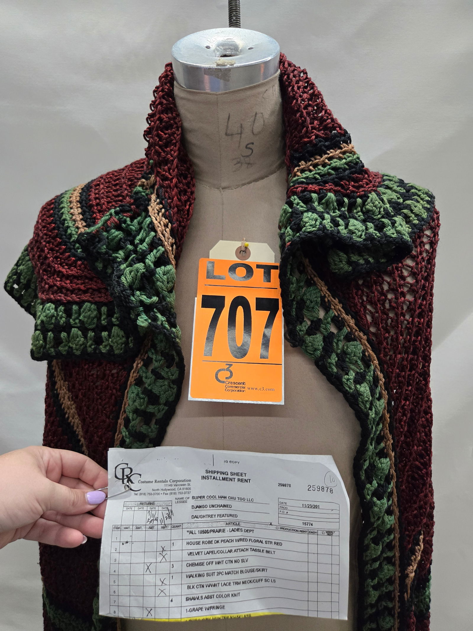 Shawl from the production of "Django Unchained" (2012) (1 of 4)