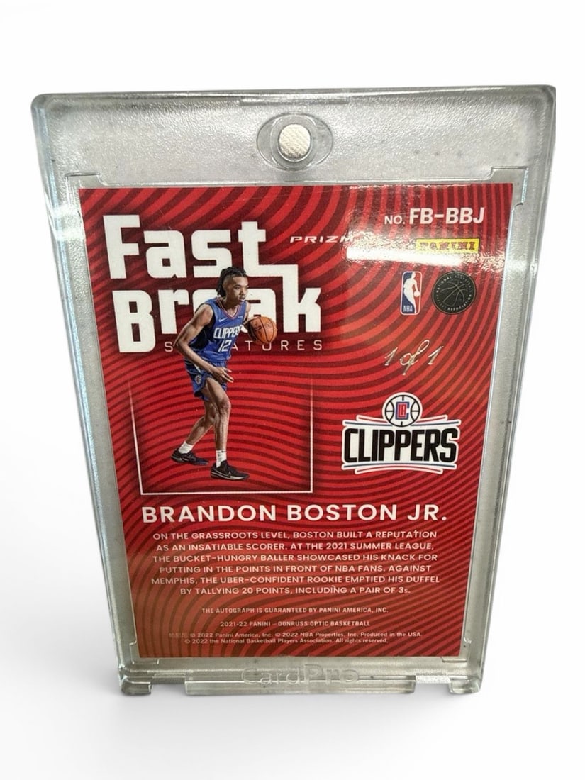 Brandon Boston Jr Signed Parallel 1/1 - 2