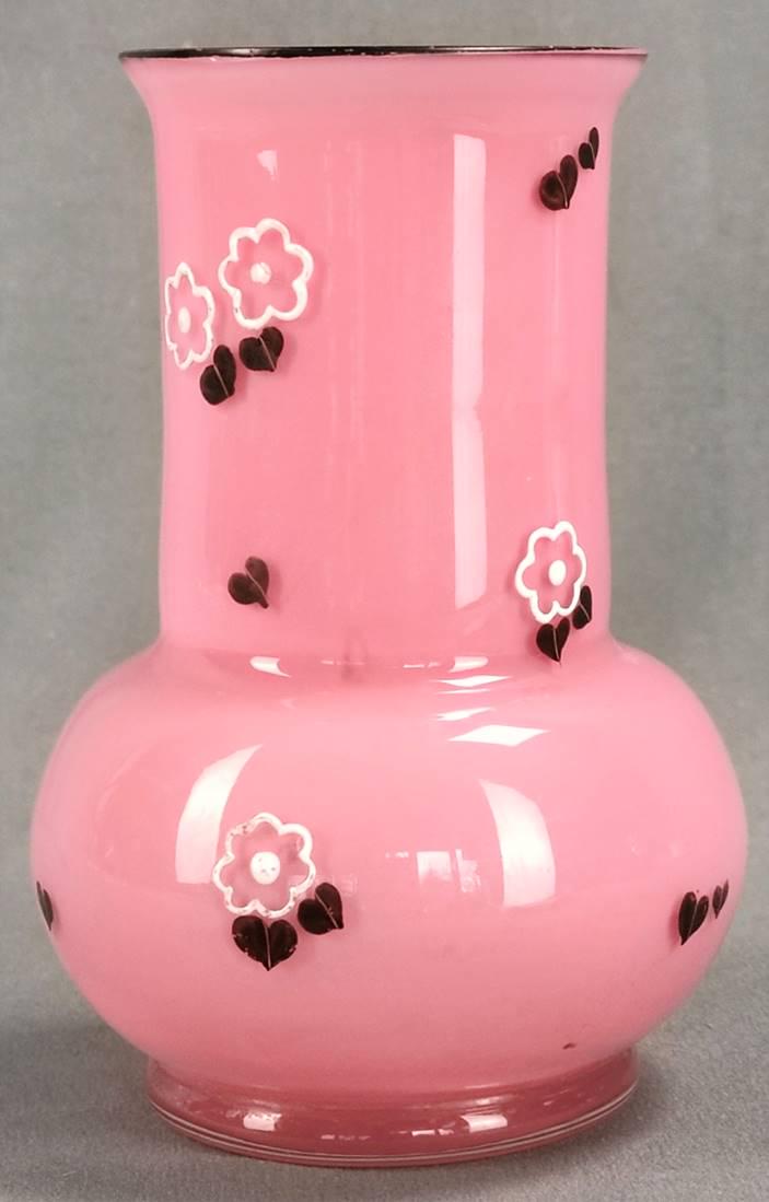 Vase, bulbous stand and elongated neck, colorless (1 of 4)