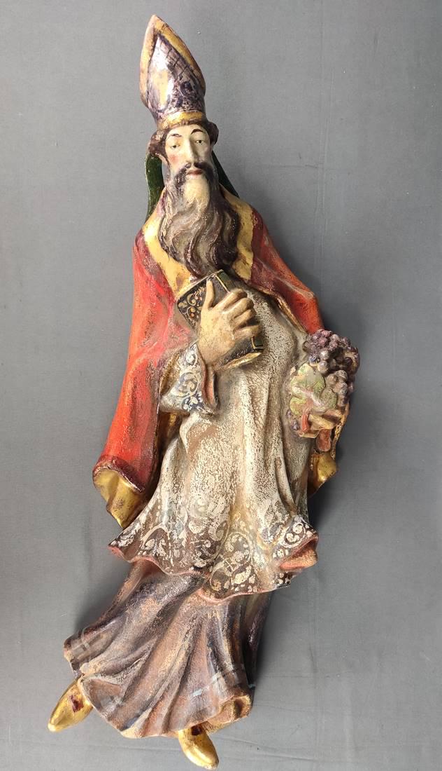 Saint Urban, wood colored, back with hole for wall hanging, length 61cm (1 of 4)