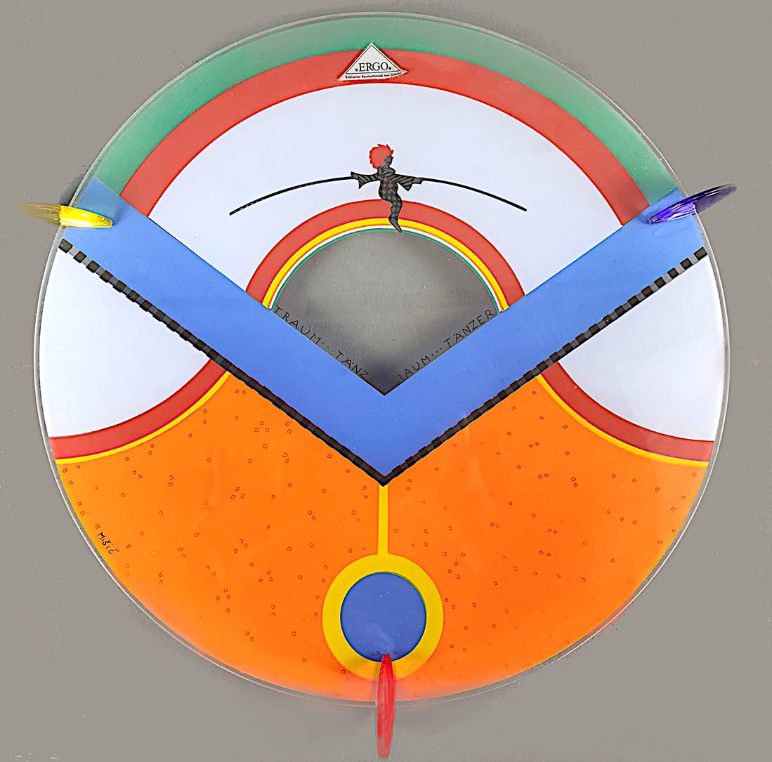 Design glass object, on three acrylic feet "Dream dancer", Ljubisa Misic, E (1 of 4)