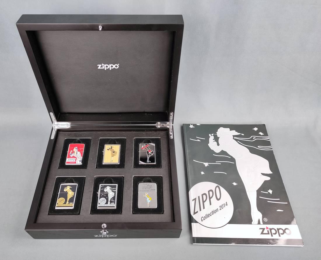 Zippo collector's box "Varga Girl 1935", 6 lighters with printed color pict (1 of 2)