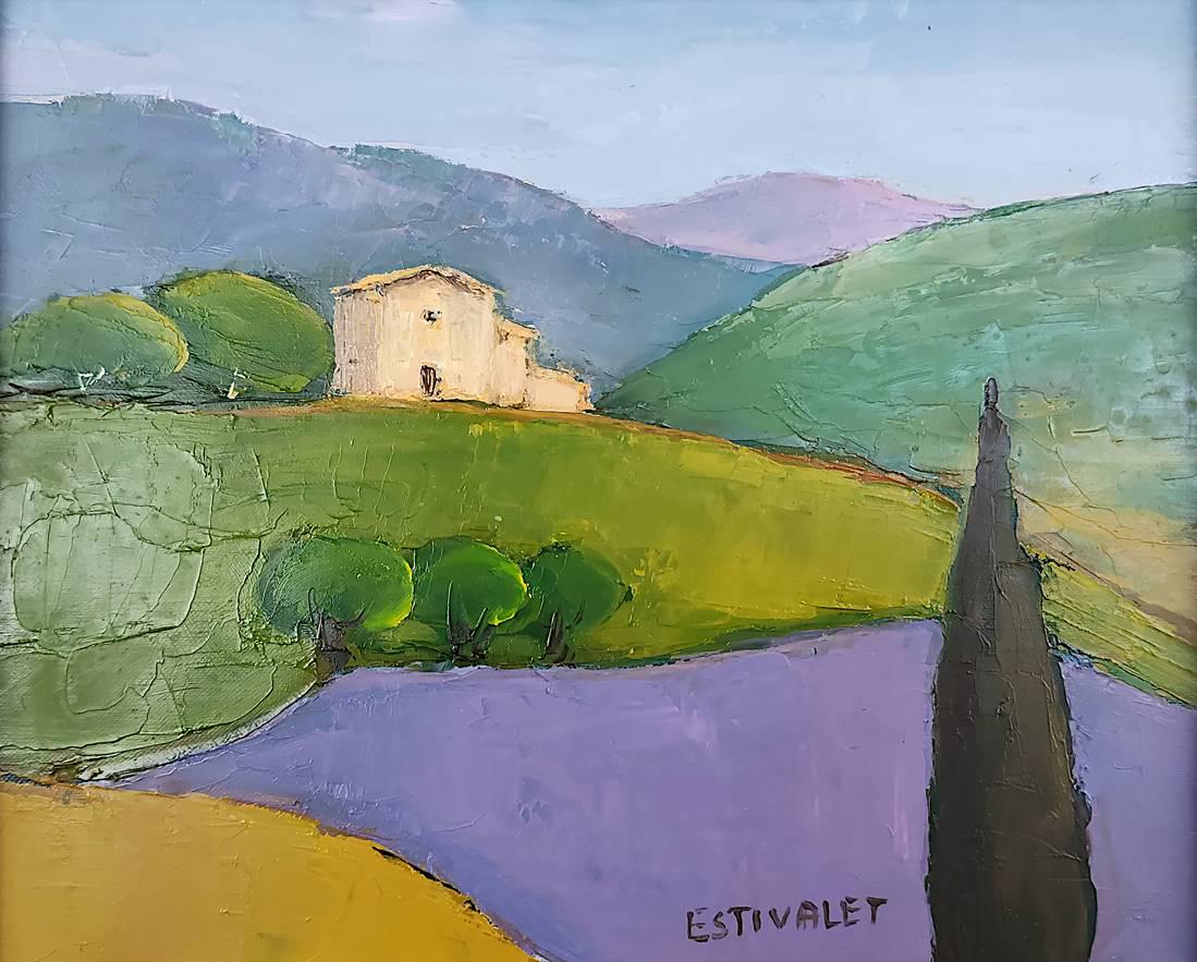 Estivalet, Elisabeth (1952 Poland/France) "Les Lavandes", lavender field in (1 of 4)