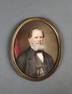 Miniature painting (19th century) "Portrait of an elderly gentleman", in su