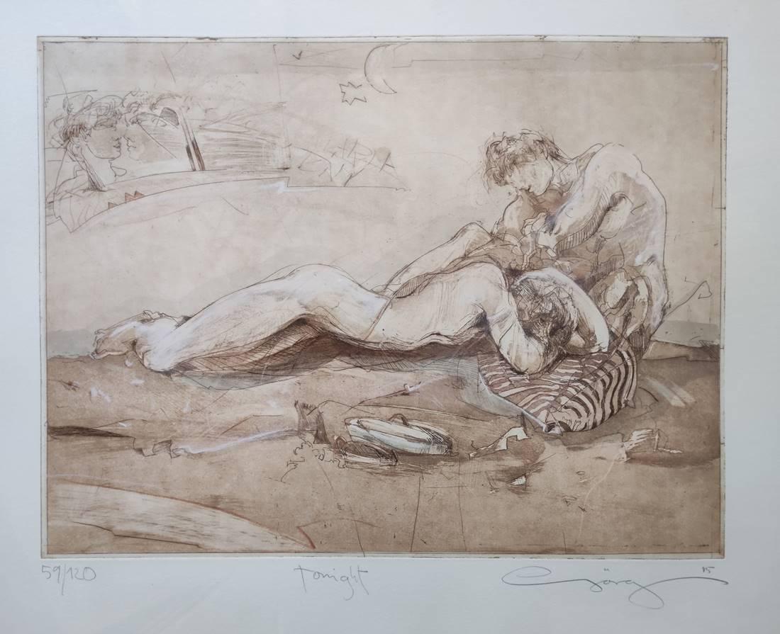 Görg, Jürgen (1951) "Tonight", color etching, signed, titled and dated (19) (1 of 4)