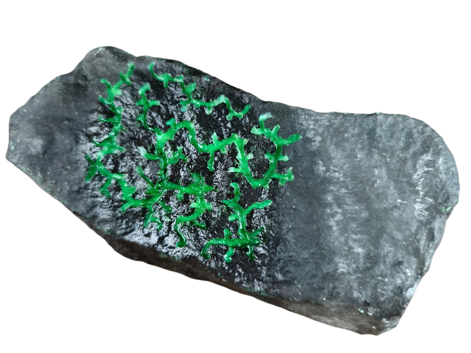 Black sand jadeite rough stone gambling stone (1 of 8)