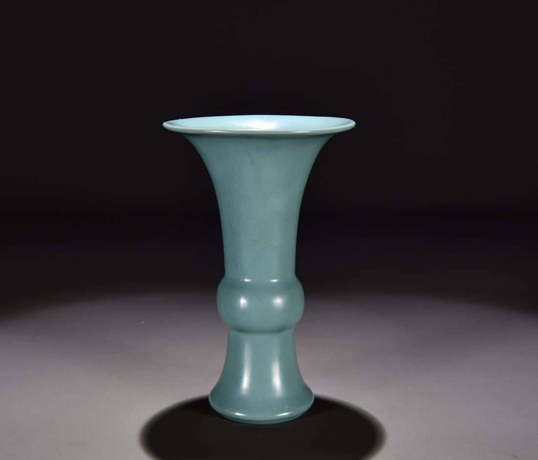 Formerly in the collection of a Song Dynasty Ru ware celadon flower vase: Dimensions: Height 22cm, Width 14cm Provenance:Mrs. Blair, Newport Beach, California. Our dedicated team expertly handles both domestic and global shipping arrangements.We accept wire transfer and cre