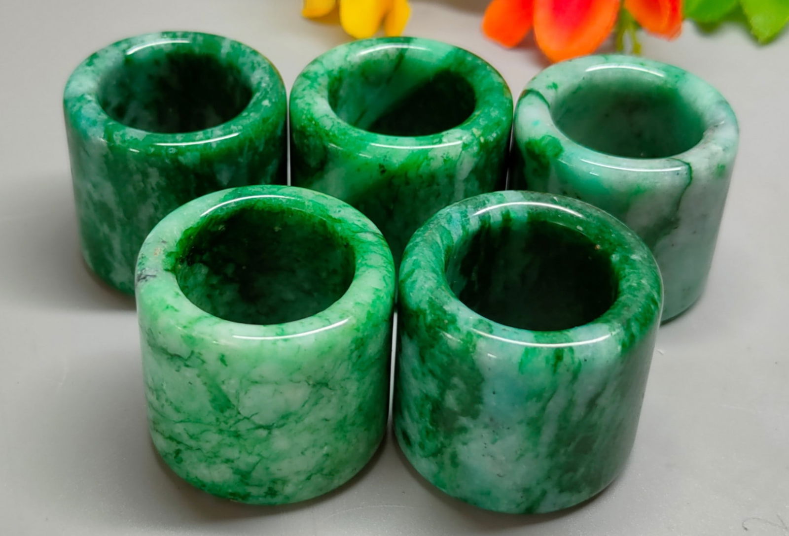 Top-grade icy imperial jadeite ring (1 of 9)