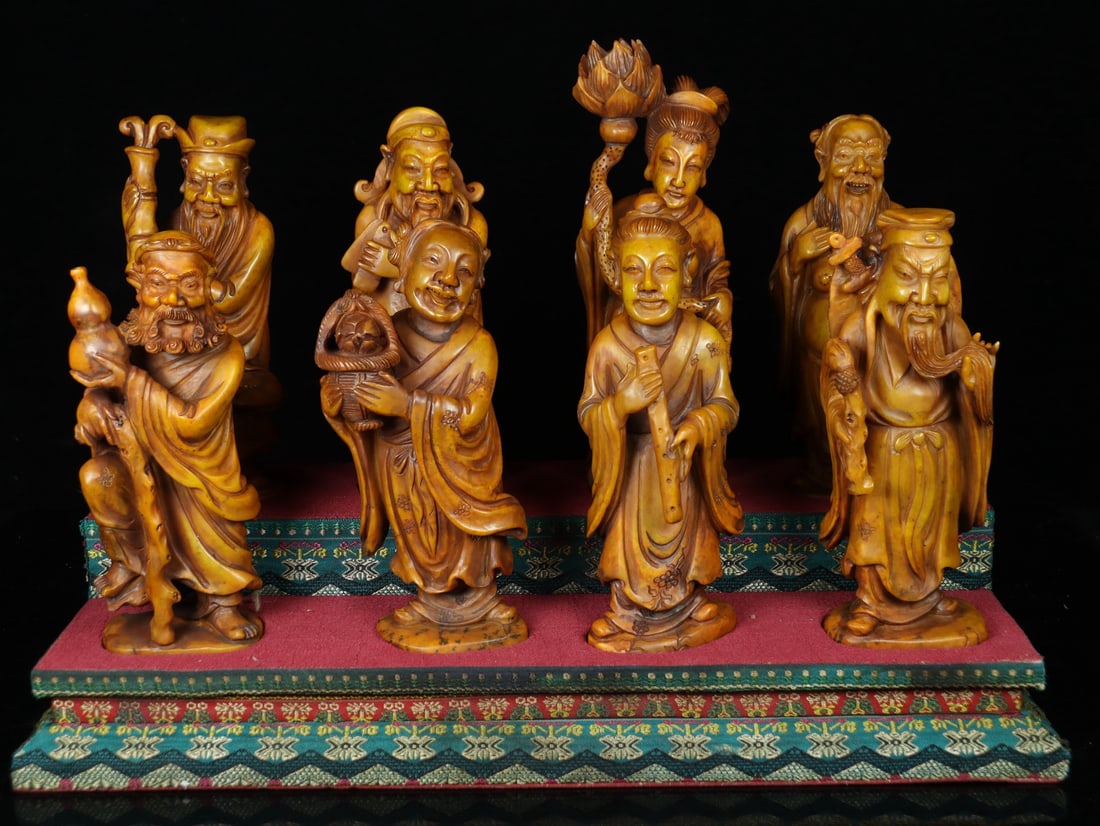 Shoushan stone Tianhuang stone carving of the Eight Immortals ornament (1 of 9)