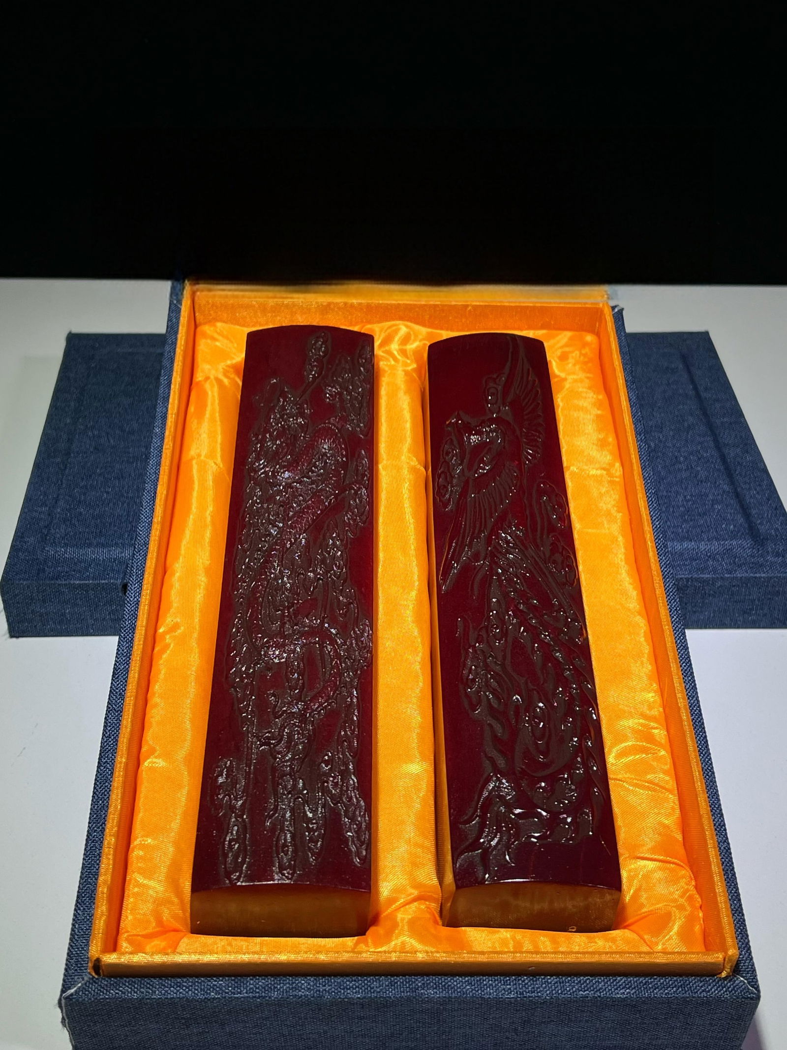 Hongtian Huangshi Dragon and Phoenix Auspicious Town Ruler (1 of 7)