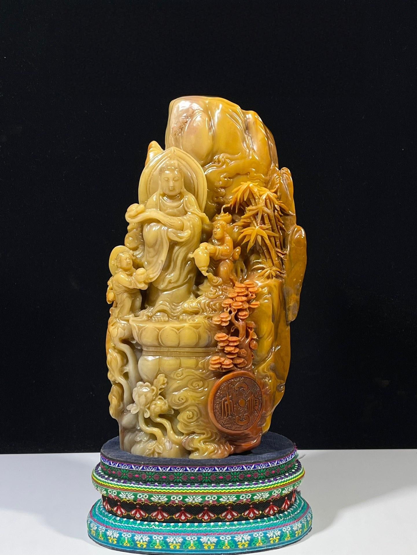 Tianhuang stone Guanyin statue (1 of 9)