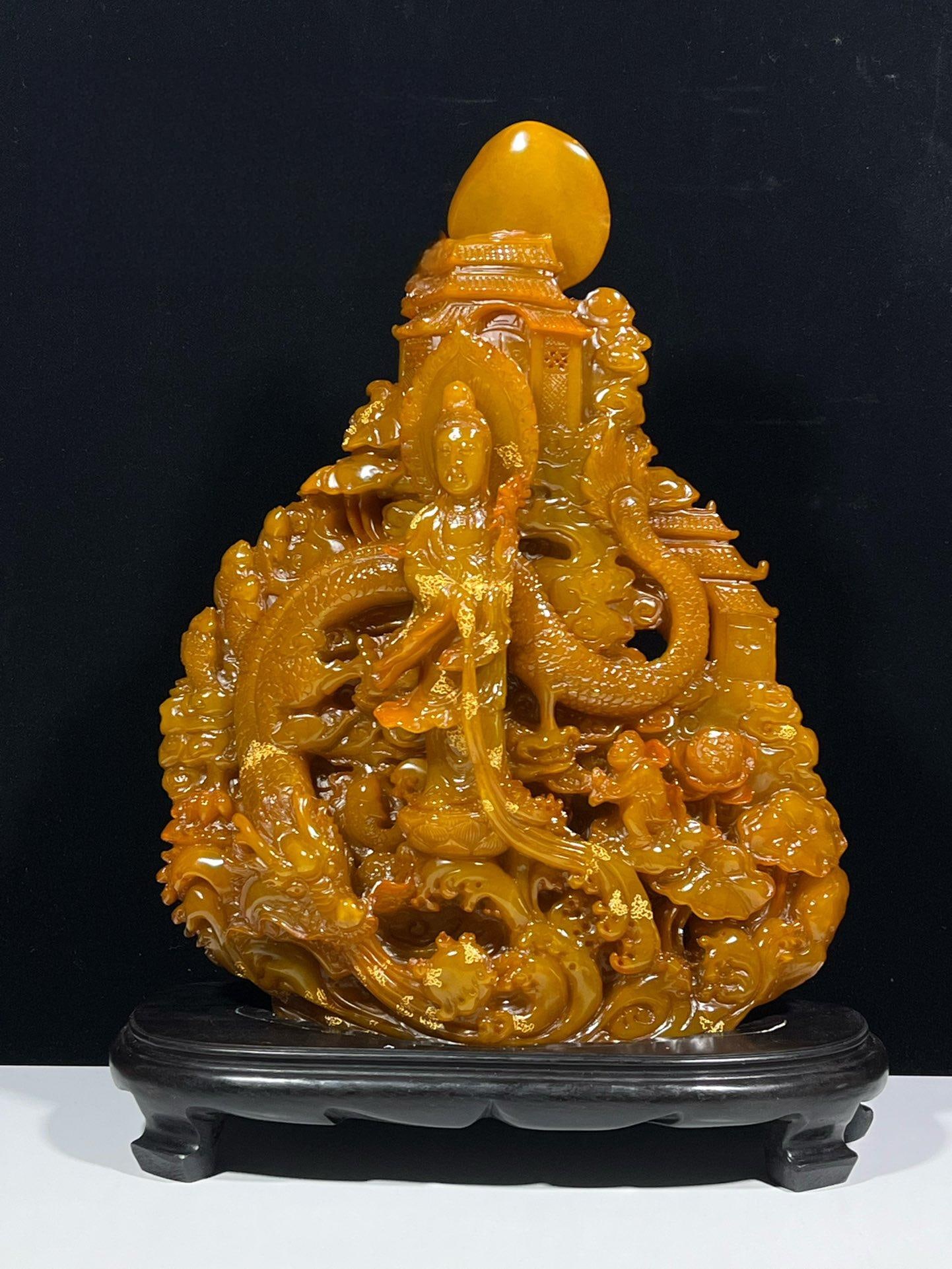 Tianhuang Stone Dragon-Subduing Guanyin (1 of 9)