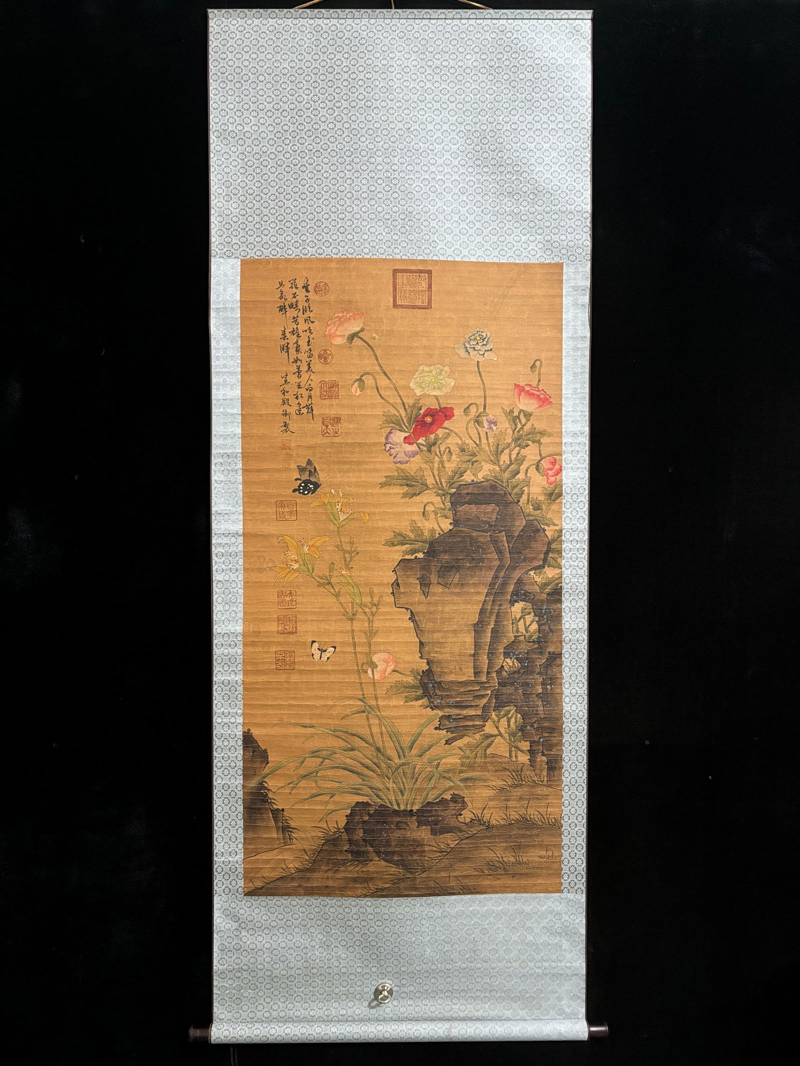 (Flowers by Emperor Huizong of Song) Four-foot Hand-painted (1 of 9)