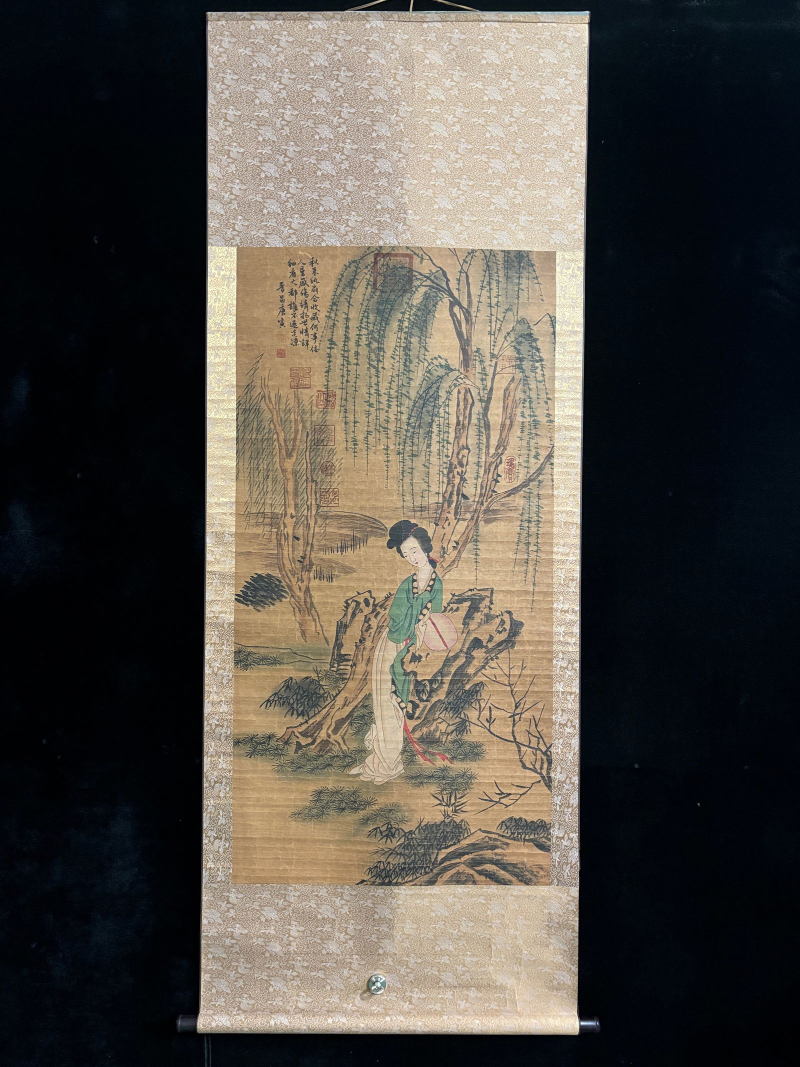 (Tang Yin's Ladies) Four-foot Hand-painted (1 of 9)