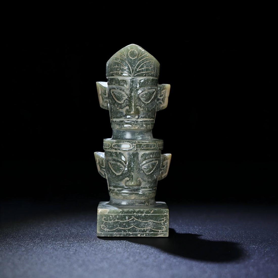 Exquisite antique collection, Hetian jade unearthed gray-skinned deity figurine. (1 of 9)