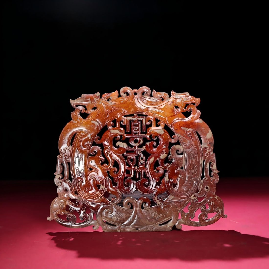 Exquisite antique, Hetian jade, unearthed, fully inlaid, a pendant symbolizing good fortune for (1 of 9)